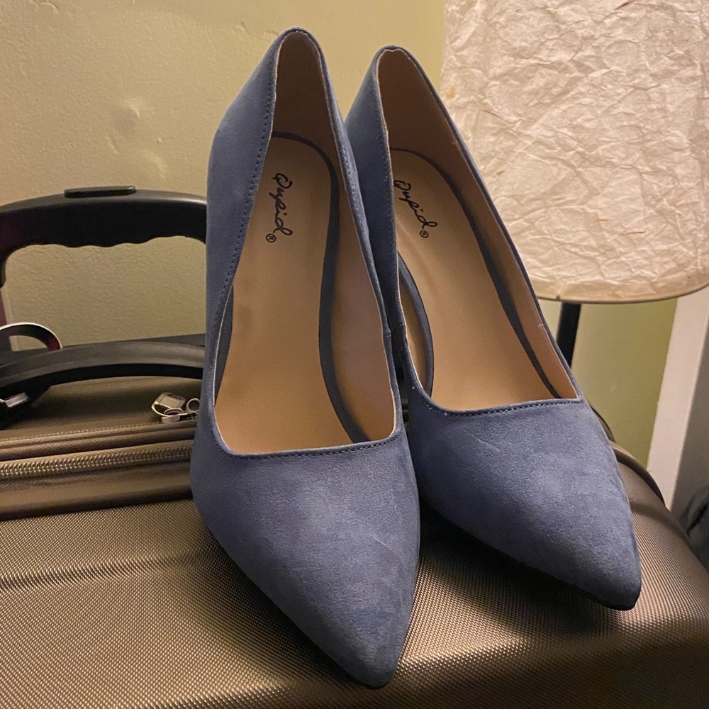 Powder Blue Heels.